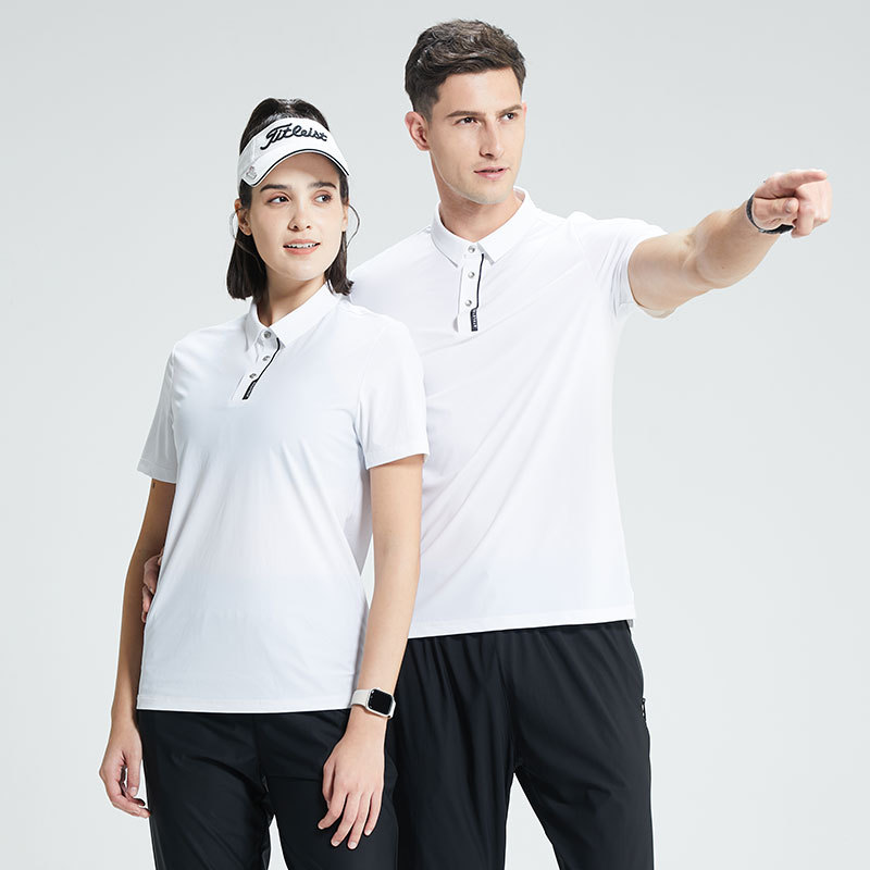 Camisa POLO transpirable de ocio al aire libre, ropa de secado rápido, seda de hielo, color sólido, correr, fitness, golf, deportes, camiseta de manga corta para hombres