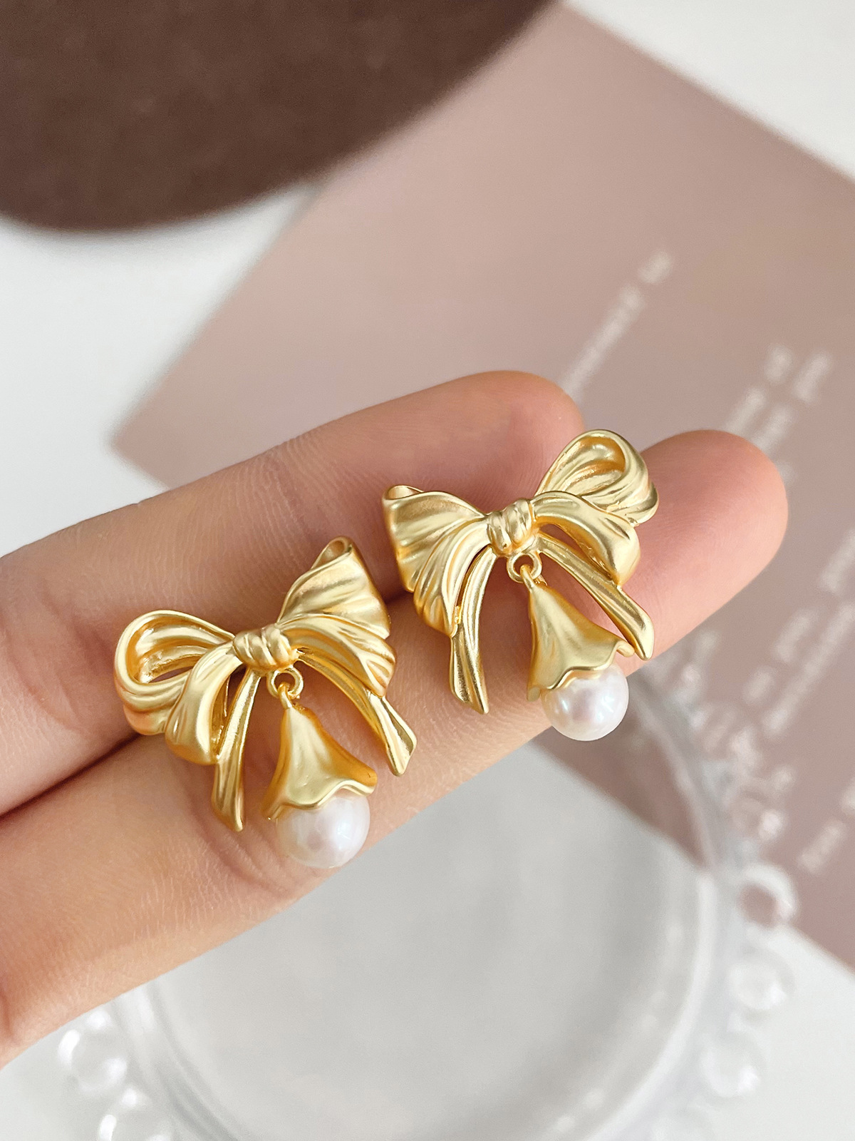 1 Pair 19 * 17mm Copper 14K Gold Plated 18K Gold Plated Bow Knot Polished Earring Findings display picture 6