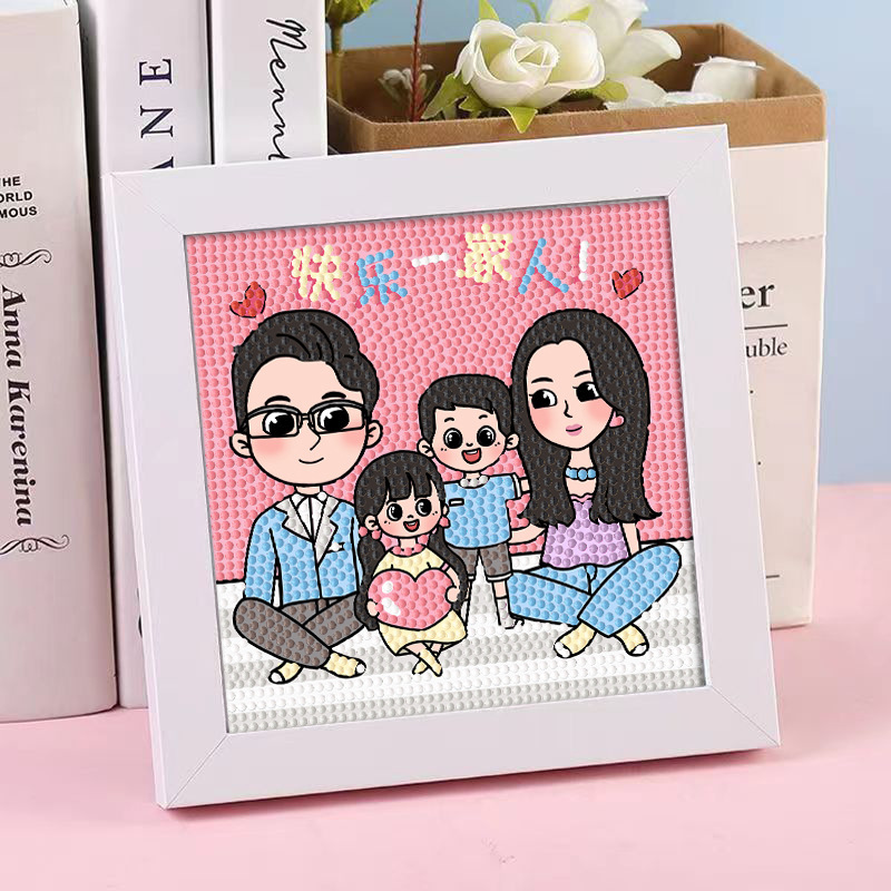 Diamante infantil DIY hecha a mano con material de marco paquete de dibujos animados Sanliou pegatinas de diamante regalo al por mayor pinturas de mampostería