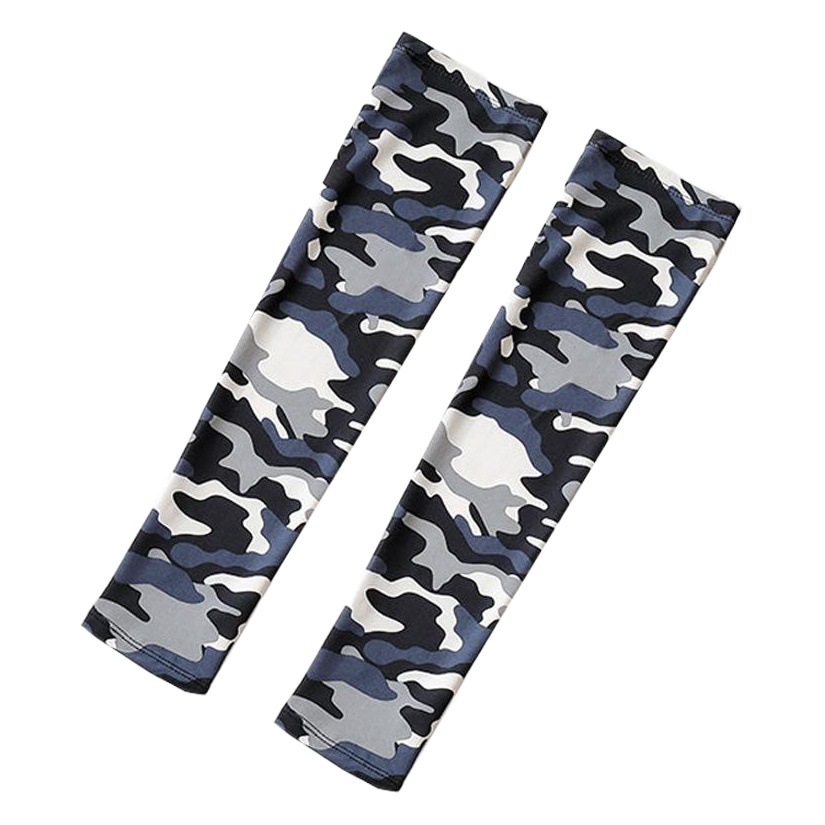 Lengthened plus size men's ice sleeve camouflage oversleeve gloves arm protection sleeve ice silk sleeve men's and women's outdoor riding fishing oversleeve