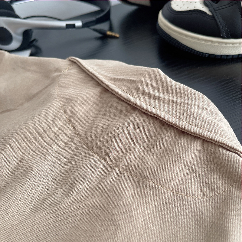 Ensemble d été pour garçon avec col tailleur et manches courtes_voghion.com