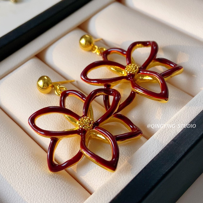 retro burgundy enamel