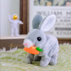 Gray carrot rabbit
