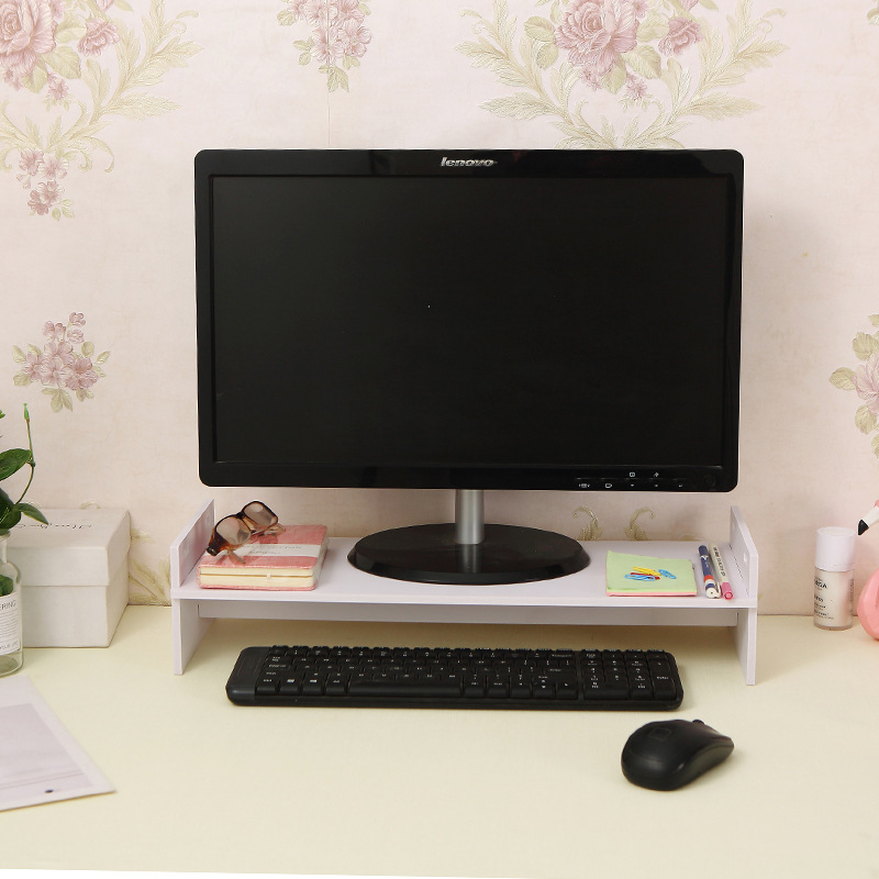 Computadora de escritorio de oficina organización pantalla aumento de la almohadilla Soporte de altura Monitor de escritorio de oficina base de rack de almacenamiento