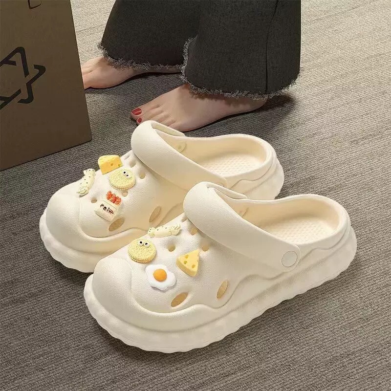 Instant Retail Women's Summer Outdoor DIY Cute Thick-Soled Home Pvc Non-Slip Wholesale Clogs for Women