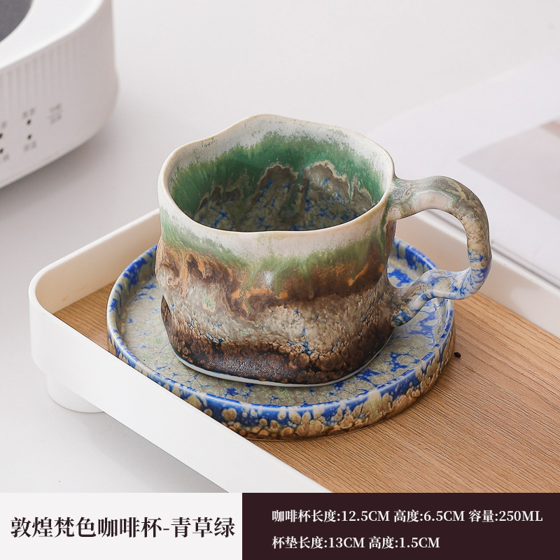 Horno transfronterizo de exportación de tazas de café de cerámica fuente de tazas de cola tazas de marca de tazas de restaurantes retro estadounidenses tazas de agua de alojamiento lotes