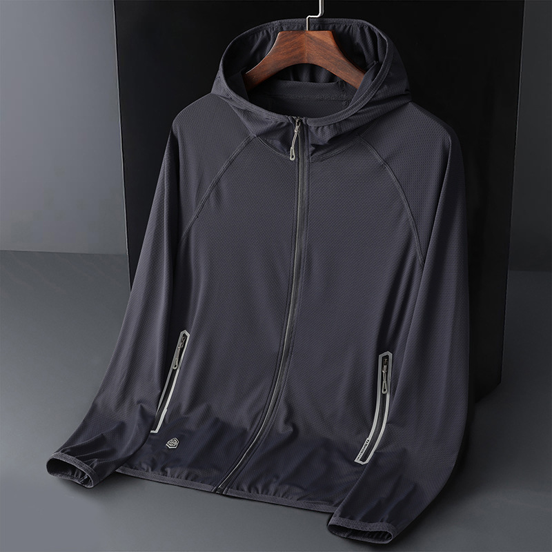 男性とカップルのための工場直販日焼け止め服夏薄い通気性抗 UV アイスシルク釣り日焼け止め服超薄型アウター|undefined