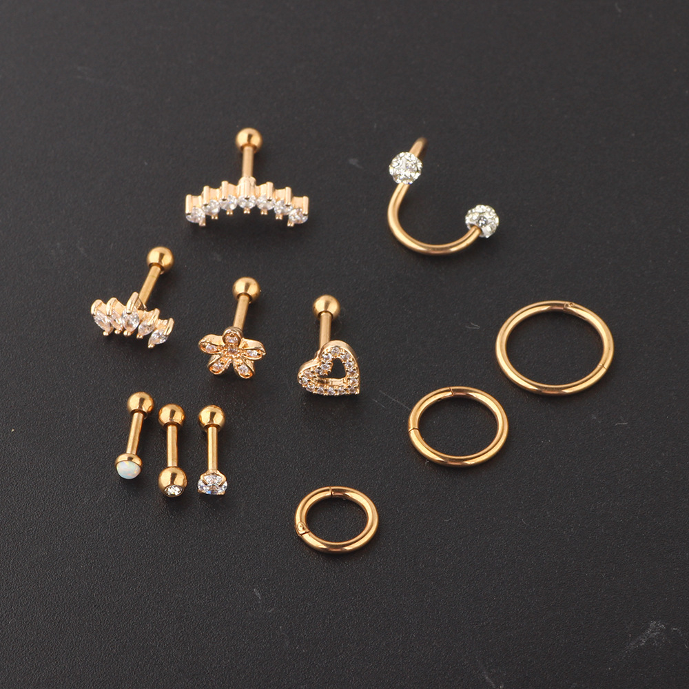 Labret piercing jewelry detail image