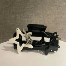 甜酷新辣妹涩谷y2k千禧ins星星吉他发饰发夹抓夹十字架水钻diy