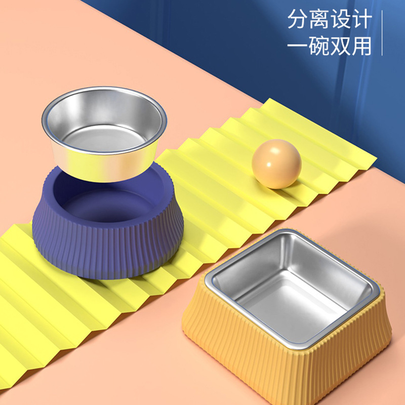 Cats and dogs water and food bowls