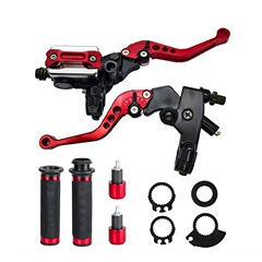 オートバイ改造アクセサリーアルミ合金 CNC クラッチハンドル 7/8 ブレーキポンプ燃料ガススロットルハンドルの組み合わせ