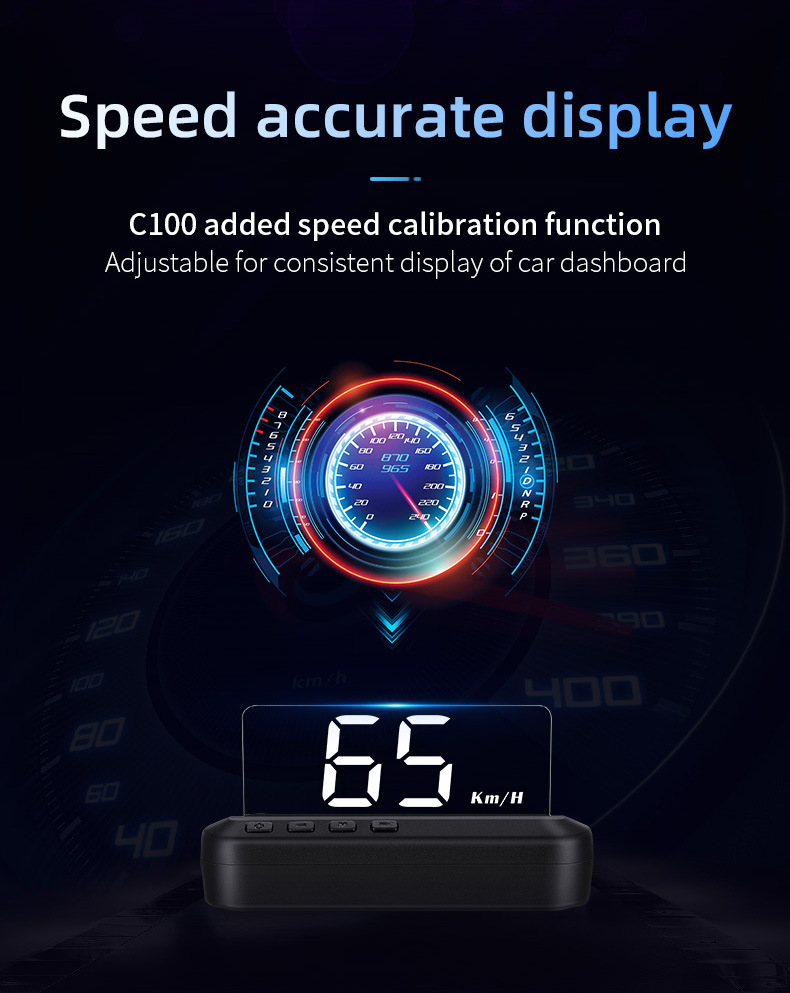 Car Head-Up Display Hd Multi-Function Vehicle-Mounted Hud Speedometer Projector Obd2 Head-Up Display