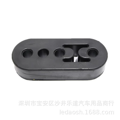 rubber Universal four-hole exhaust – Exhaust manifold - four-hole-hanging-glue-black