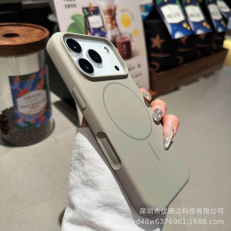适用iPhone17promax液态硅胶细圈磁吸手机壳苹果16纯色全包保护套|undefined