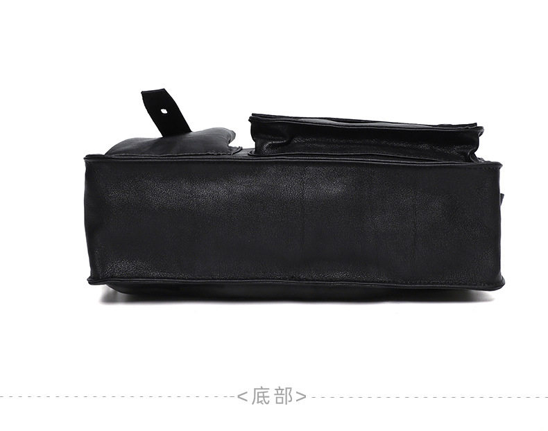 Túi đeo chéo nam da bò lớp đầu sức chứa lớn 27×9×18 cm — Màu đen chi tiết 14