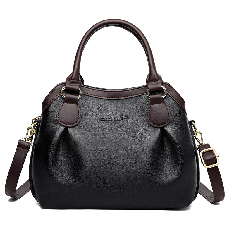 Bag women's bag 2024 New textured soft leather shoulder bag casual large capacity middle-aged mother bag women's handbag_voghion.com