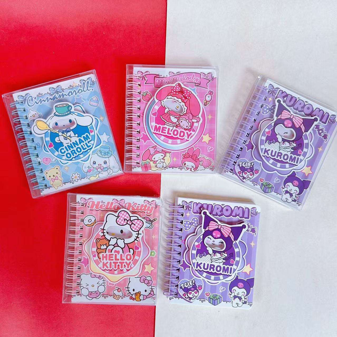 Cuaderno Espiral con Diseño de Mascota Adorable, Cuaderno Escolar Kuromi de Alta Calidad, Planificador Espiral con Hojas Intercaladas, Diario, Agenda.