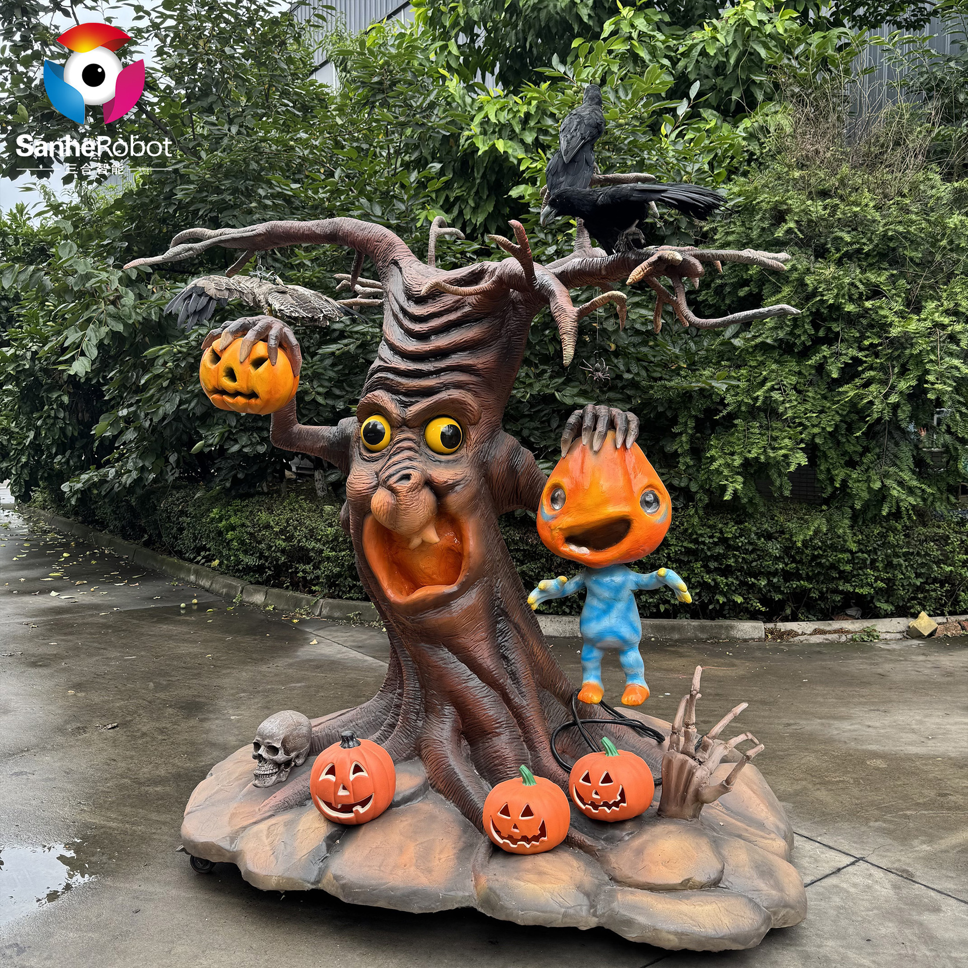 跨境新品万圣节书商场公园节日活动摆件复活节创意道具厂家直供