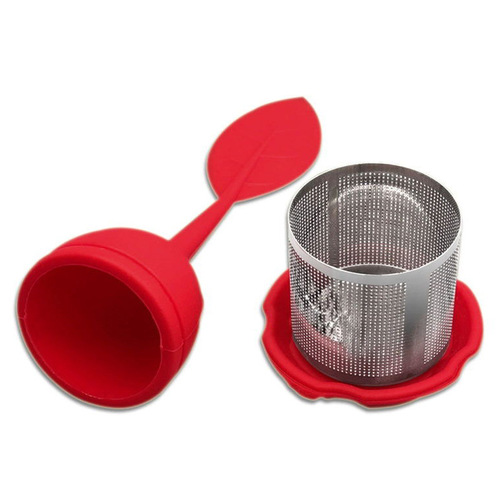 Big Eyes 304 Stainless Steel Tea Drain Silicone Tea Maker Gift Tea Strainer Tool