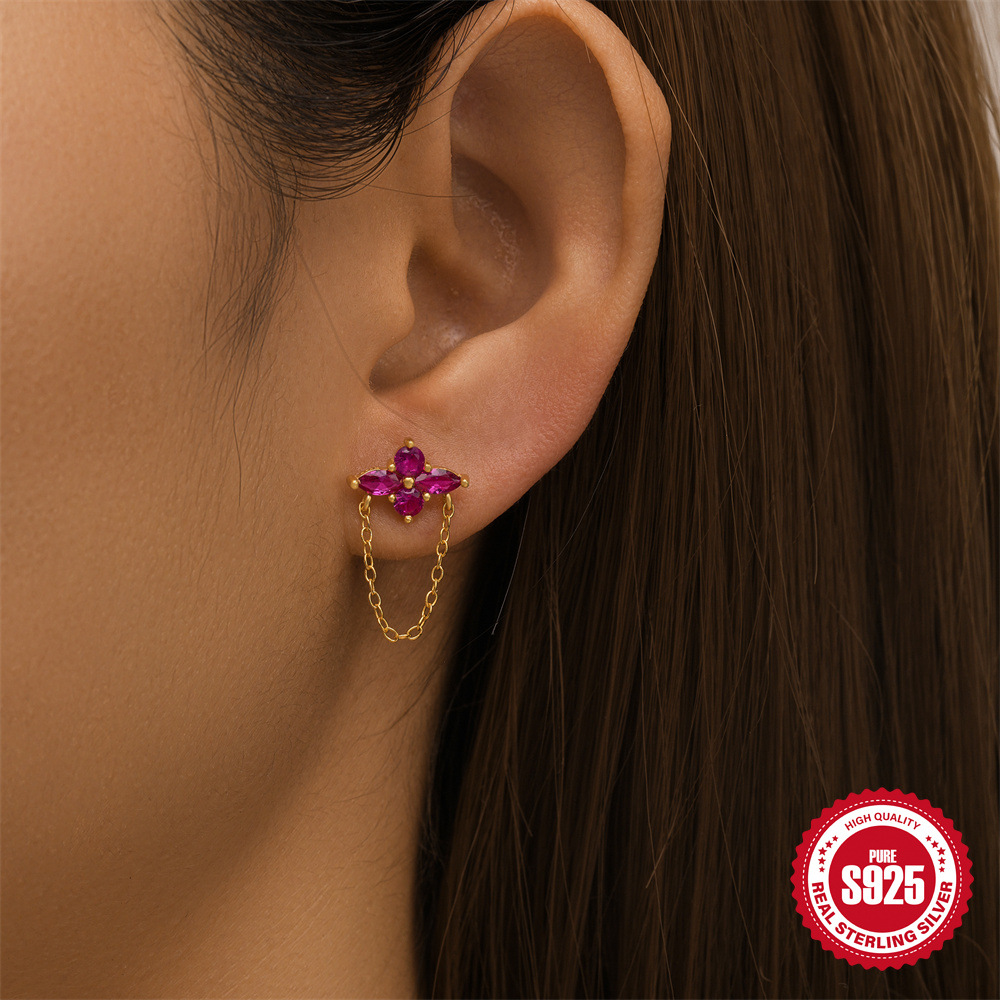 1g Weight 925 Sterling Silver Ear Needle Material 18K Gold Plated Plating Material Drop Earrings, Ear Studs Classification 1 Piece Quantity Holiday, Party Occasion 925 Sterling Silver Material Geometric Pattern All Seasons Season Unisex Gender Simple Style, Classic Style Style 1 Piece 18K Gold Plated 925 Sterling Silver 925 Sterling Silver Earrings Geometric Drop Earrings Ear Studs 3