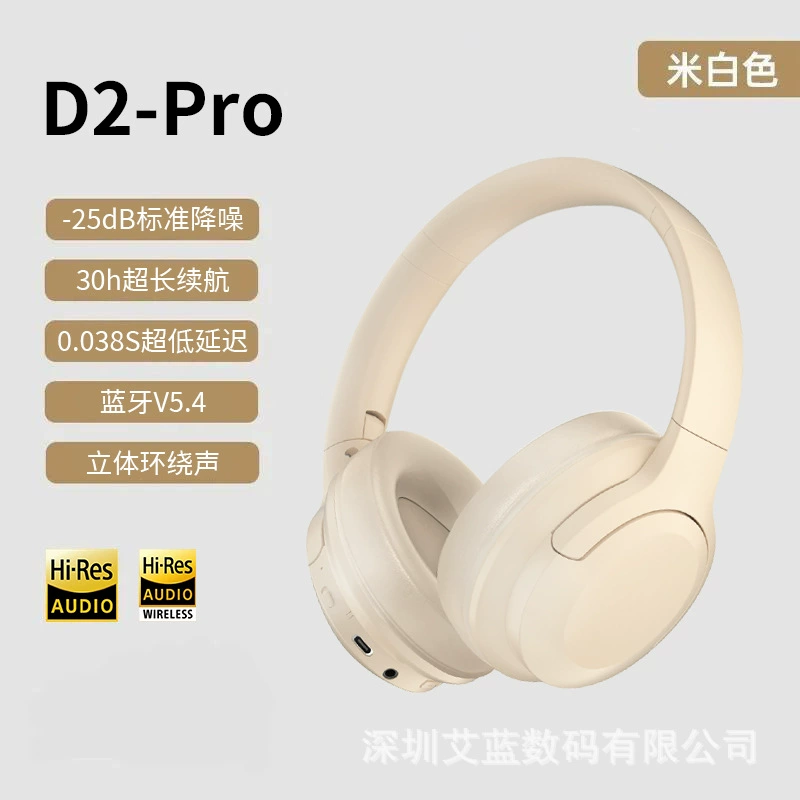 Bluetooth Headset (D2-ANC) ANC, Bluetooth 5.4, Dolby HIFI Stereo, 45H Battery