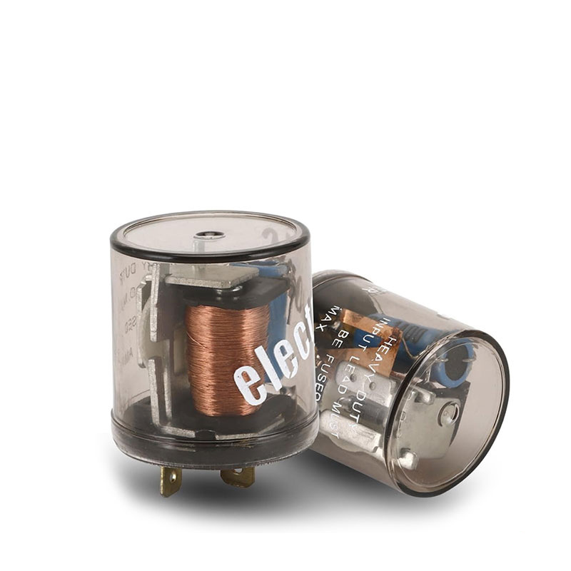 闪光器HD12圆壳透明带线2针汽车摩托车电动车闪光器不带线