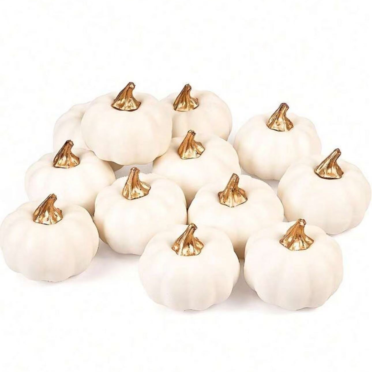 Amazon's same style 12-piece mixed-color foam pumpkin set, colorful artificial simulated pumpkins for table decoration