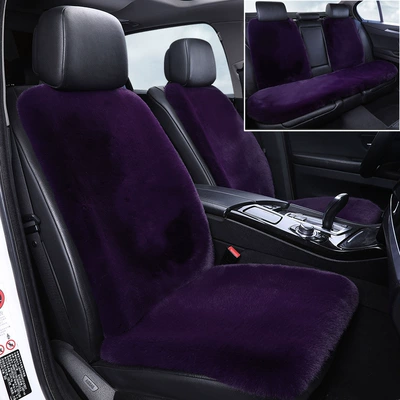 Wool pad | Pad Thickeneded Warm Seat Cushion Winter - grape-purple-full-car-set-seven-piece-set