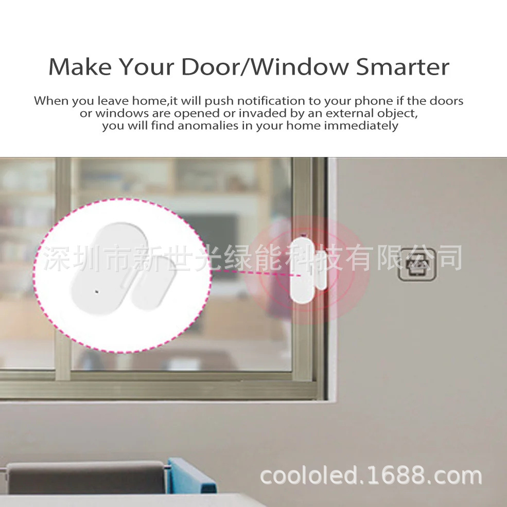En stock Graffiti Yilian Smart zigbee sensor magnético de puerta zigbee sensor inteligente de puertas y ventanas tuya