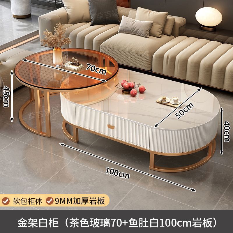 골드 프레임 화이트 캐비닛 (다크 브라운 유리 70 물고기 흰색 100)