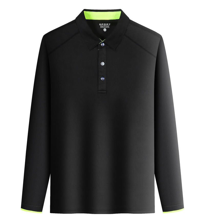 Black Lapel Long Sleeve