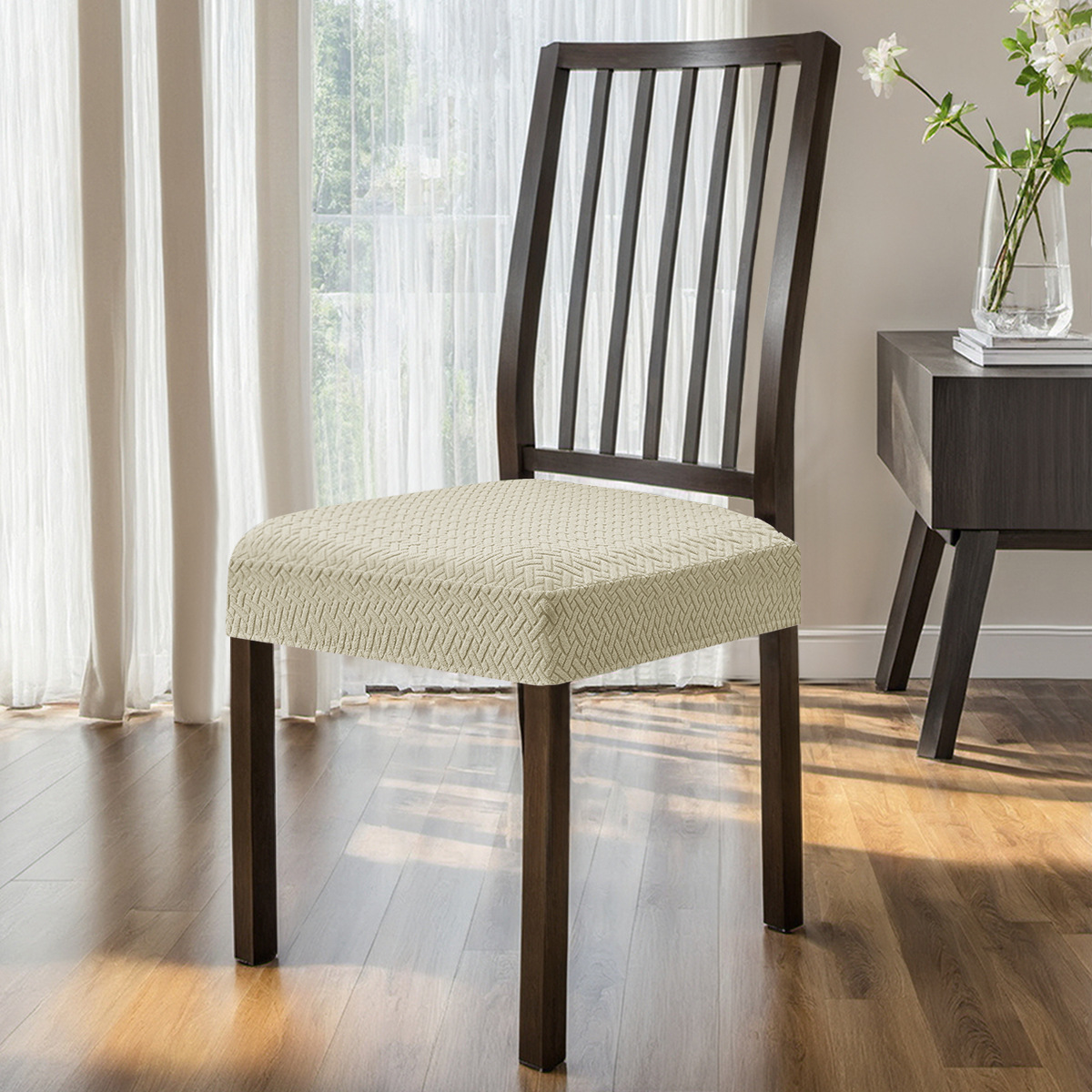 Amazon Jacquard transfronterizo T a prueba de agua estriado doble cubierta de asiento elástico taburete cubierta de asiento en stock