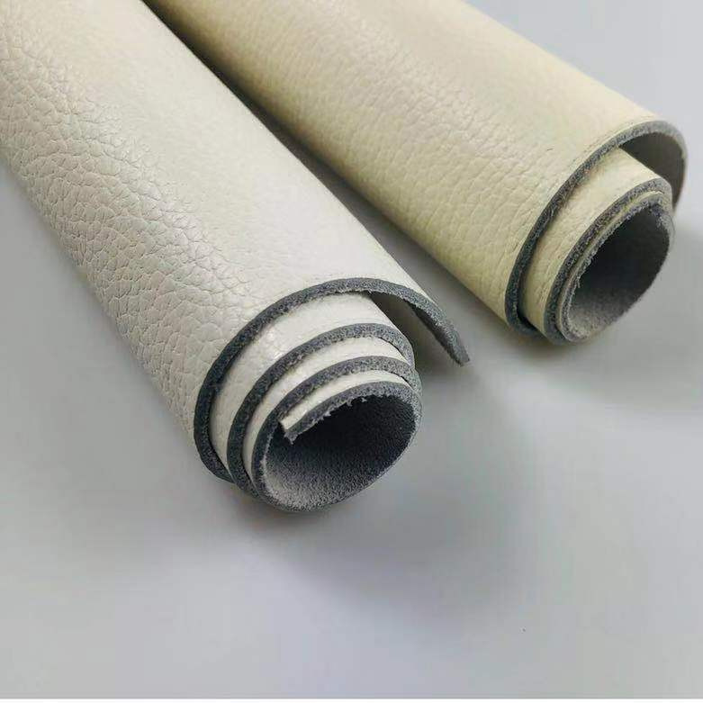 进口原厂米色荔枝头层牛皮整张裁剪小块厚1mm手工牛皮料做包