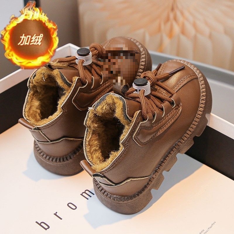Children's Boots, Autumn and Winter Cotton Shoes, Versatile Boys' Boots, Girls' Shoes, Fashionable Baby Boots, 1 to 3 Years Old