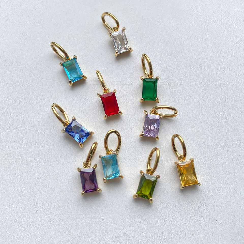 1g Weight Pendant Jewelry Making Type 14K Real Gold Plated, Real Gold Plated Plating Material Birthstone Inlay Material 1 Piece Quantity 304 Stainless Steel Material Geometric Pattern Modern Style, Classic Style Style Waterproof Non Tarnish, Plating Craft 1 Piece 304 Stainless Steel Birthstone PVD Coated Real Gold Plated Geometric Polished Pendant DIY Ornament Accessories 6