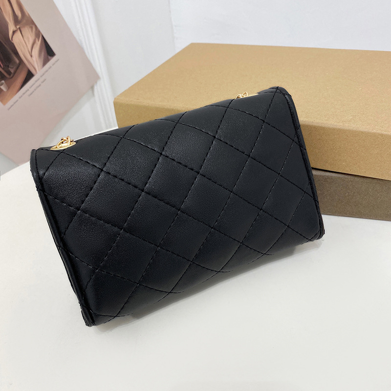 Bolso de cadena de las mujeres de alto sentido 2022 nuevo nicho versátil PU bolso de las mujeres Comercio exterior e-commerce generación bolsa de pelo rombo pequeño bolso cuadrado