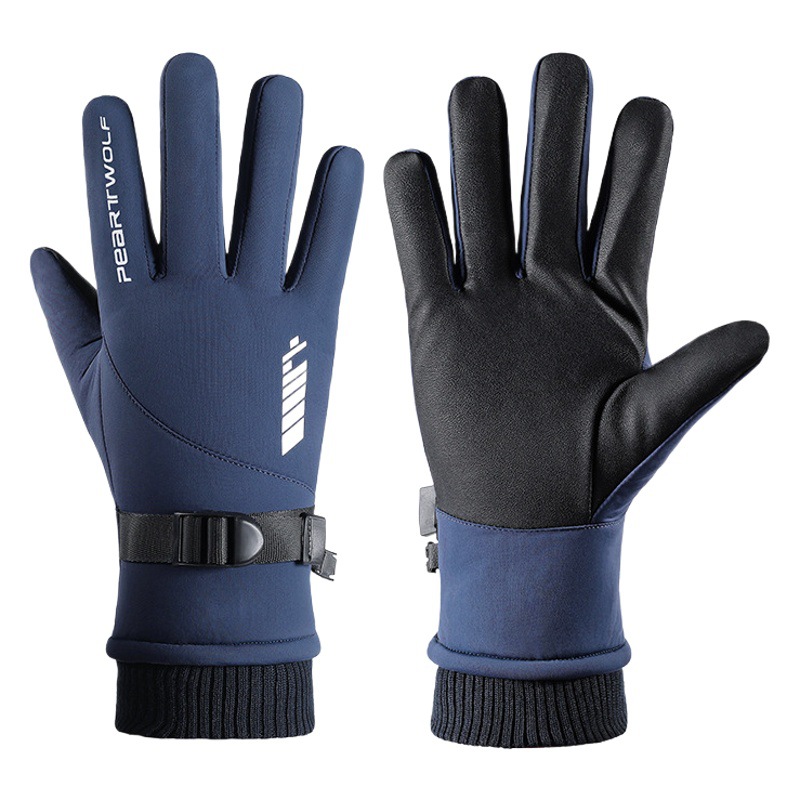Guantes cálidos de invierno para hombres a prueba de viento a prueba de frío impermeable antideslizante pantalla táctil nuevo forro polar al aire libre ciclismo guantes de esquí