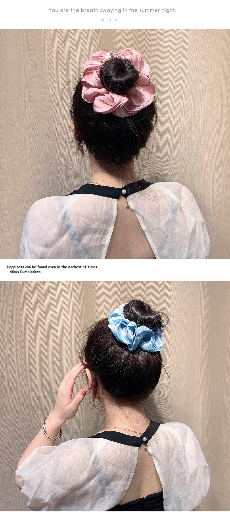 Style Simple Couleur Unie Chiffon Attache-cheveux display picture 2