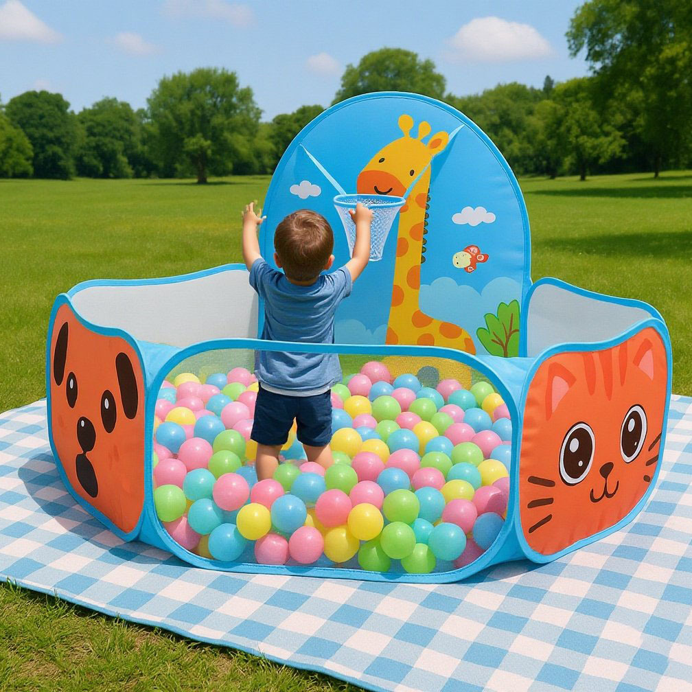 Children's Tent One-Click Opening and Closing Indoor and Outdoor Toy House Pop-Up Spherical Pit Tent Swimming Pool Theme Decoration