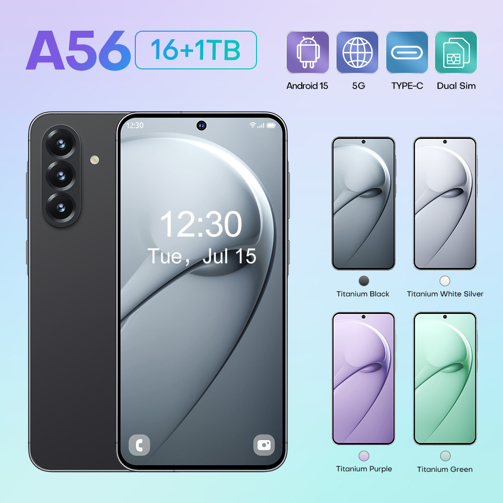 New A56 Cross-Border Android 7.3inch Hd Large Screen Smart 5g Phone 16+1t Mobile Phone Source Manufacturer Dropshipping