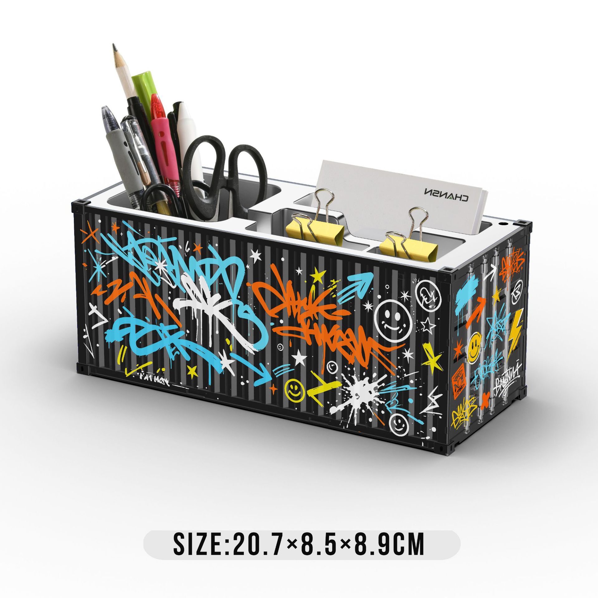 Caja de almacenamiento de bolígrafo de modelo de contenedor 1: 30 ABS modelo de camión estático de control mecánico puede ser caja de ventana DIY