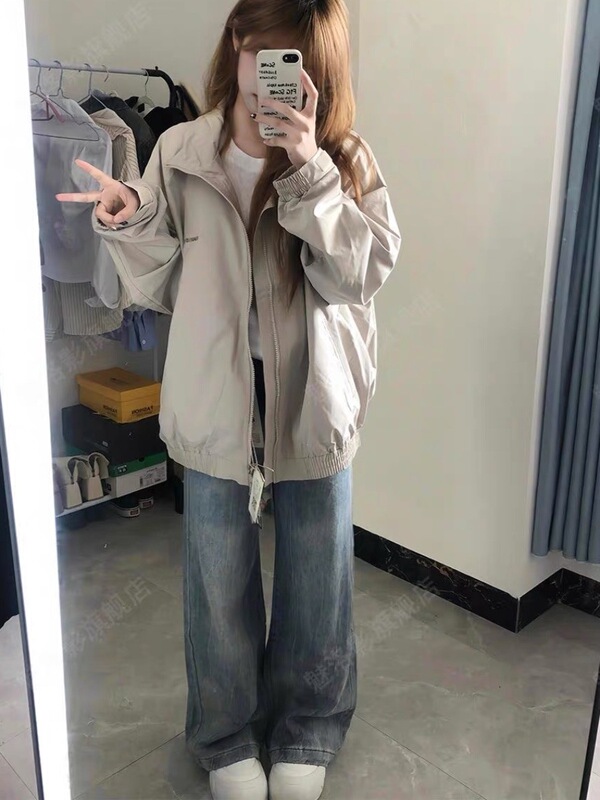 外套女春秋季2025新款学生韩版宽松小个子薄款工装休闲夹克ins潮|undefined