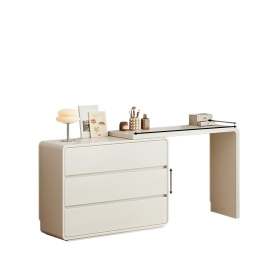 Dormitorio al final de la cama mesa de tocador armario integrado moderno y simple dormitorio principal mesa de maquillaje almacenamiento escritorio integrado gabinete