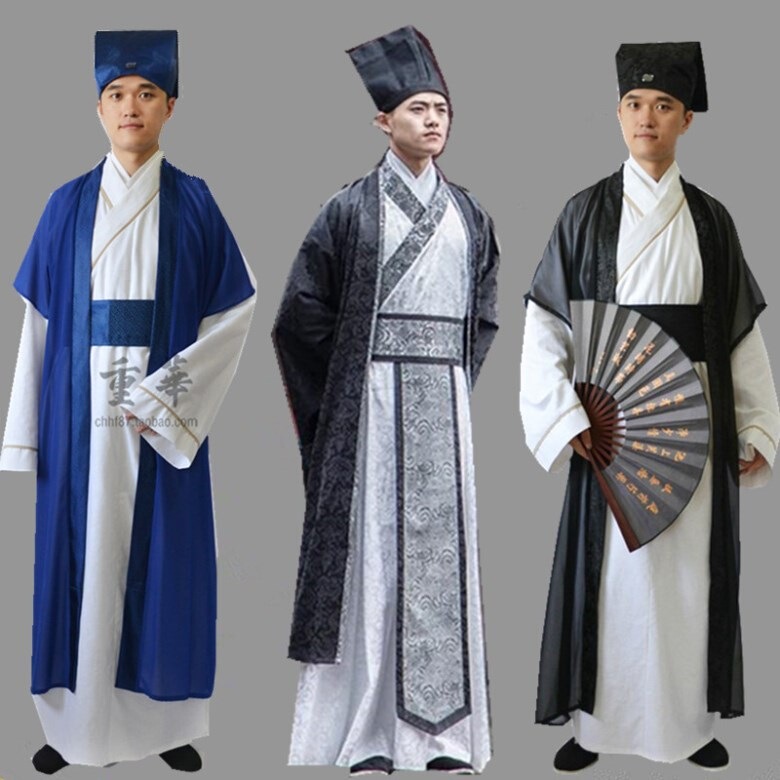 Ancient-Style Male Clothing from the Song Dynasty, Scholar, Scholar-Gentleman, Jiangnan Talent, Hanfu, Film and Stage Performance Costume, Long Robe, Traditional Clothing Ancient-Style Male Clothing from the Song Dynasty, Scholar, Scholar-Gentleman, Jiangnan Talent, Hanfu, Film and Stage Performance Costume, Long Robe, Traditional Clothing