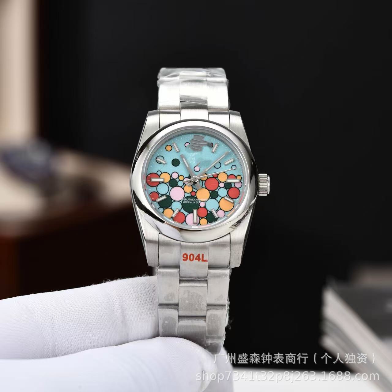 Rolex Datejust Series Oyster Perpetual Automatic Mechanical Men's and Women's Watches with Bubble Candy Color Dial, Popular in Foreign Trade