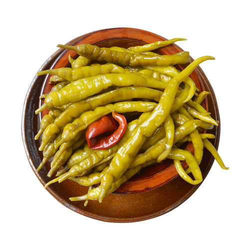 Acidic chili peppers, wholesale pickled spicy pickled peppers, side dishes for hot pot, chili sauce, pickled vegetables, pickled vegetables, green peppers, chili, cold dishes, authentic bag