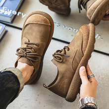 大码男士皮鞋秋季新款大头鞋皮面透气防滑软底皮面时尚百搭豆豆鞋