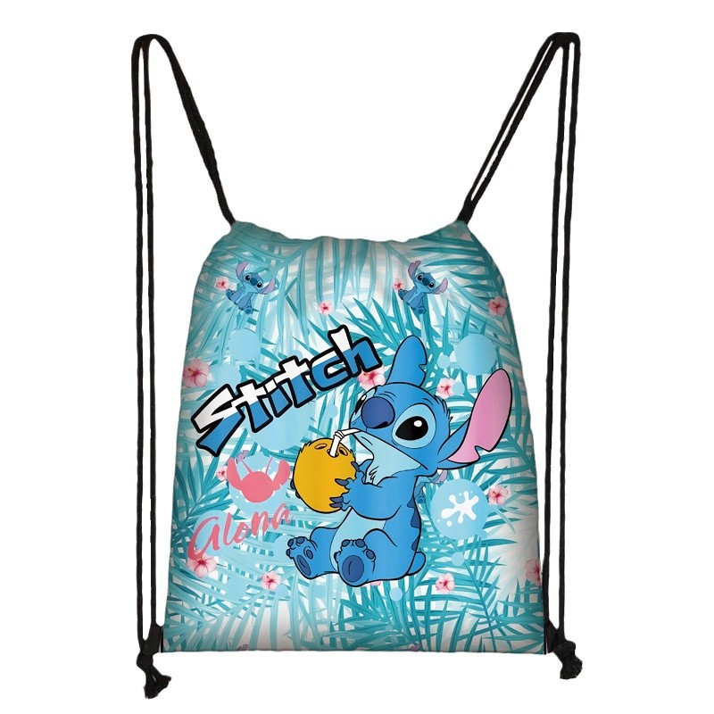 국경 간 스티치 스트랩 포켓 어린이 생일 파티 DRAWSTRING 배낭 가방 휴대용 친환경 보관