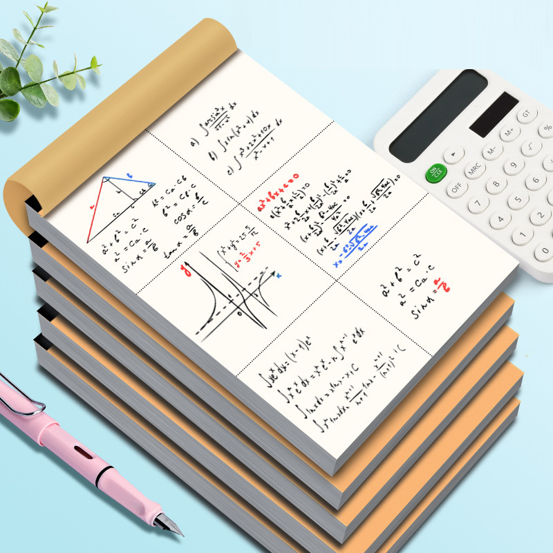 100张草稿本加厚草稿纸可撕空白分区学生专用数学运算本便宜批发|undefined