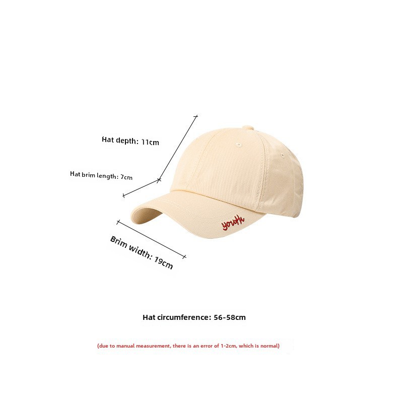 Cappellino da baseball beige da donna stile giapponese morbido_voghion.com